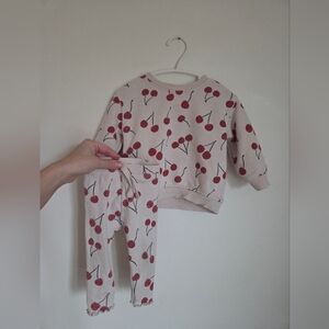 Cherry Print Baby Outfit